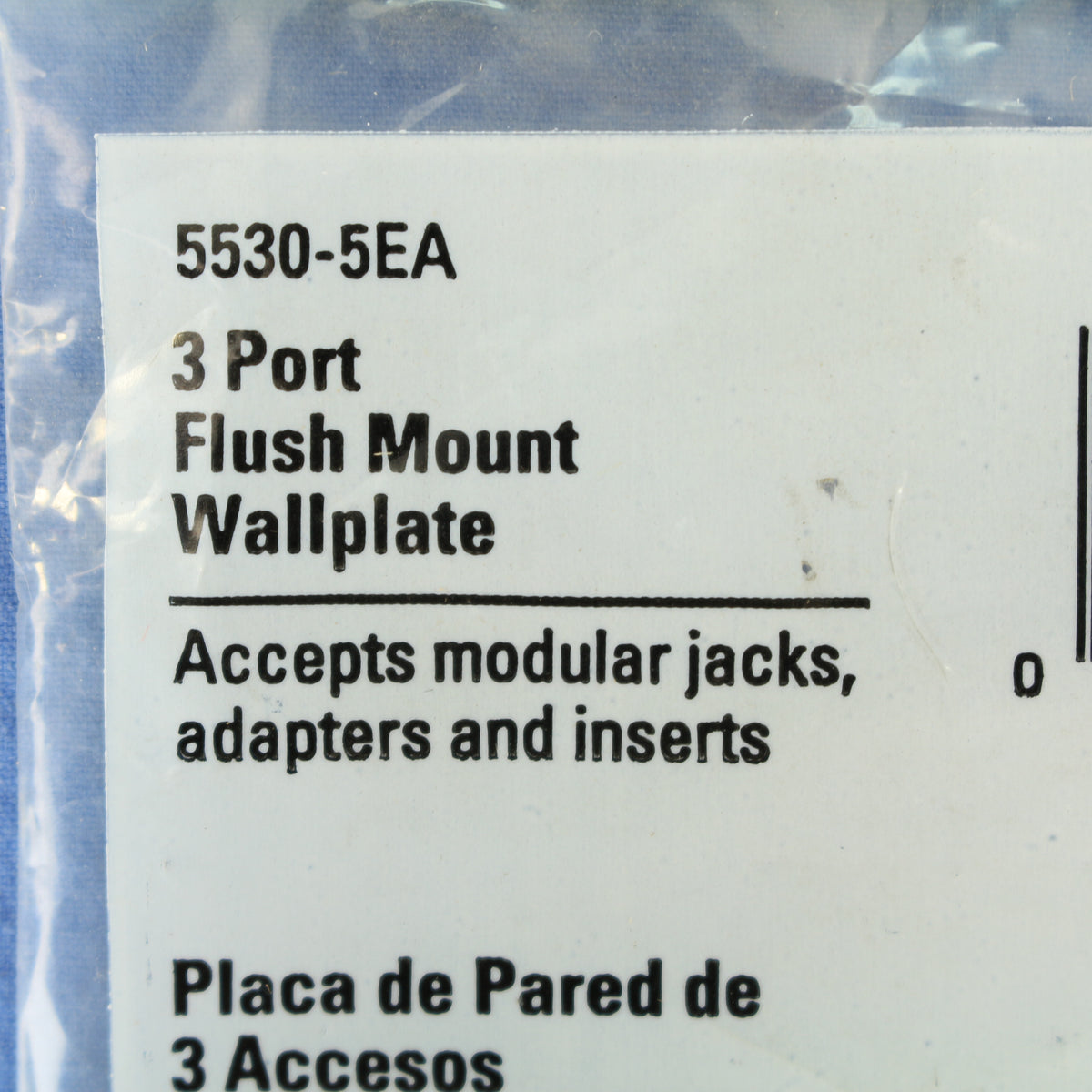 Cooper 5530-5EA Almond 1-Gang Modular 3-Port Nylon Cover Wallplate Flush Mount