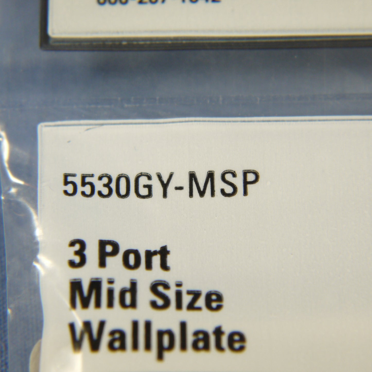 Cooper 5530GY-MSP Gray 1-Gang 3-Port Nylon Wallplate Mid-Size Flush Mount Cover