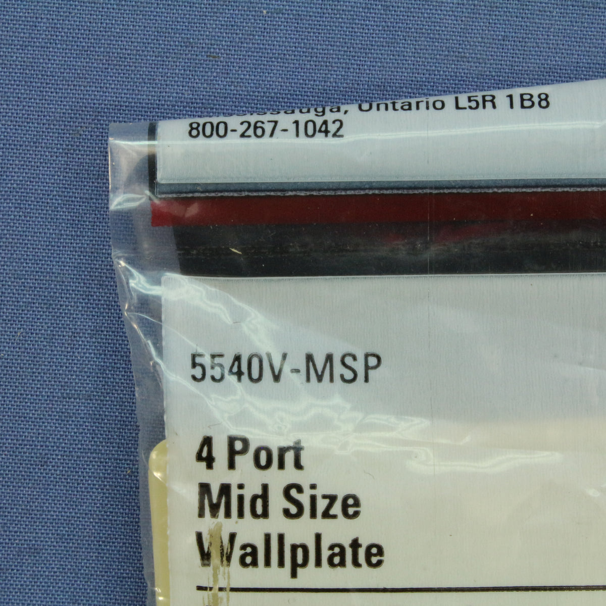 Cooper 5540V-MSP Ivory 1-Gang 4-Port Nylon Wallplate Mid-Size Flush Mount Cover