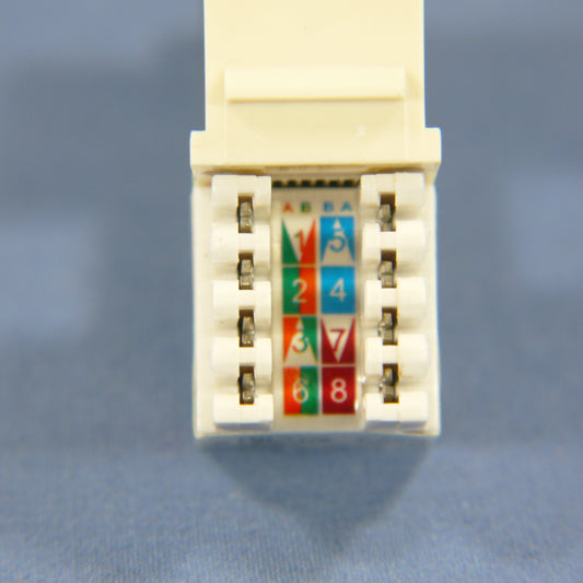 Cooper 5546-6A Almond Cat 6 Snap-In Modular Data Jack 110 Style 8-Position RJ45