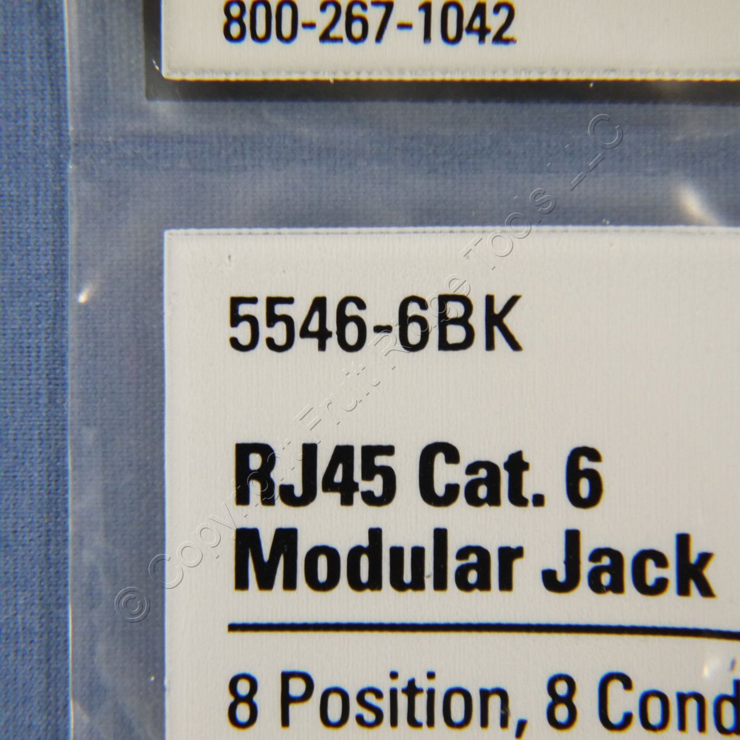 10 Cooper Black Cat 6 Snap-In Modular Data Jacks 110 Style 8-Position RJ45