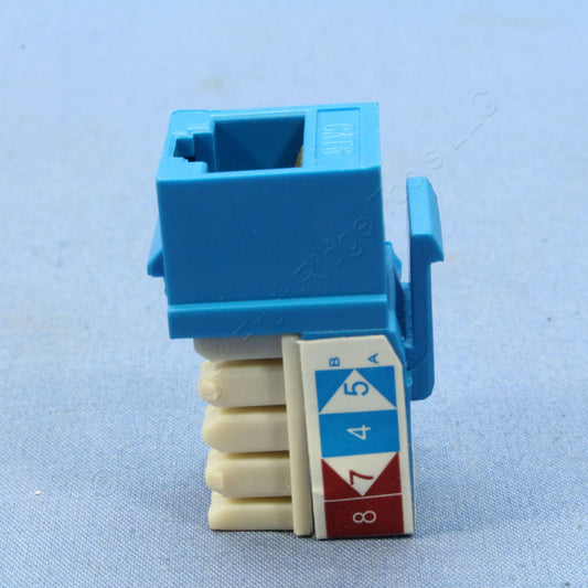 10 Cooper Blue Cat 6 Snap-In Modular Data Jacks 110 Style 8-Position RJ45