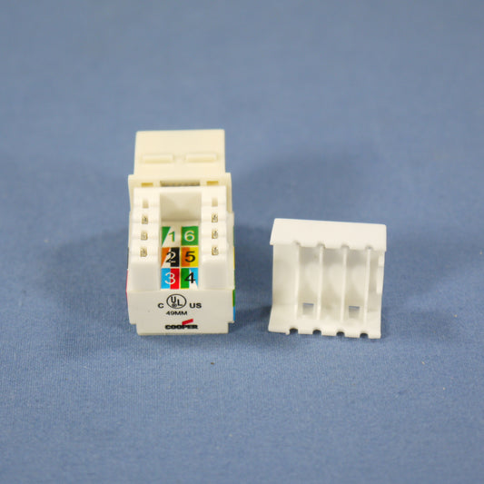 Cooper Almond Snap-In Modular Voice Jack 110 Style 6-Position RJ12 5547-3EA