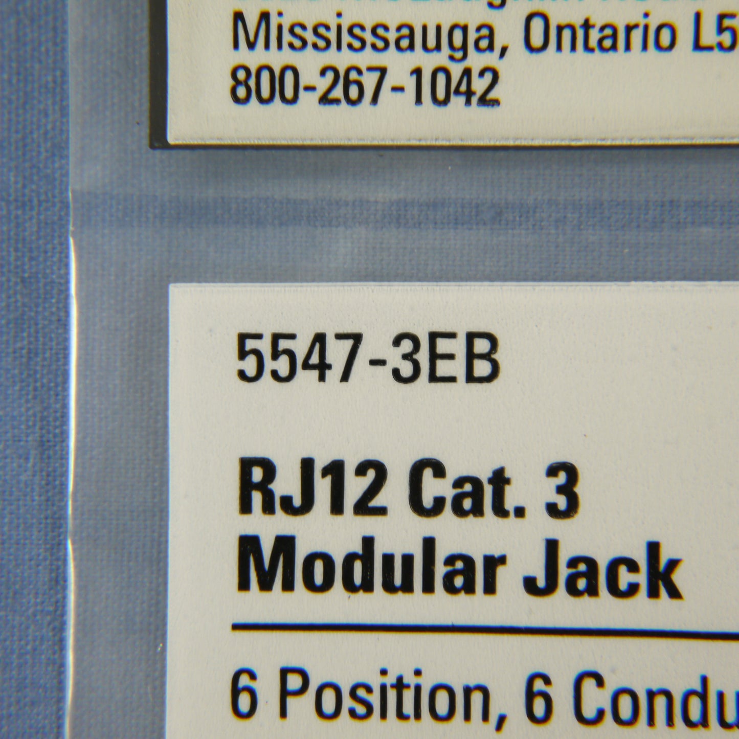 Cooper Brown Cat3 Snap-In Modular Voice Jack 110 Style 6-Position RJ12 5547-3EB