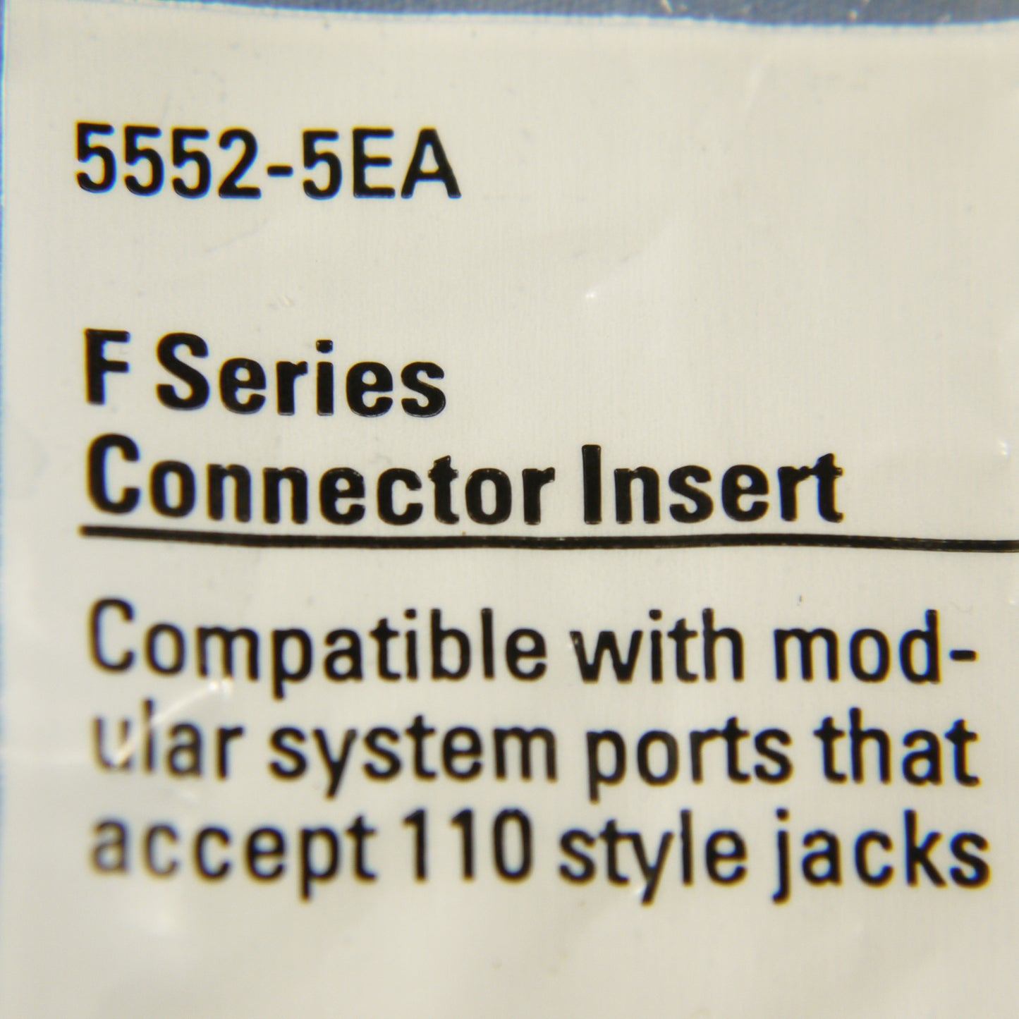 Cooper Almond Modular TV Video Connector F-Type Coax Cable Jack RG6 5552-5EA