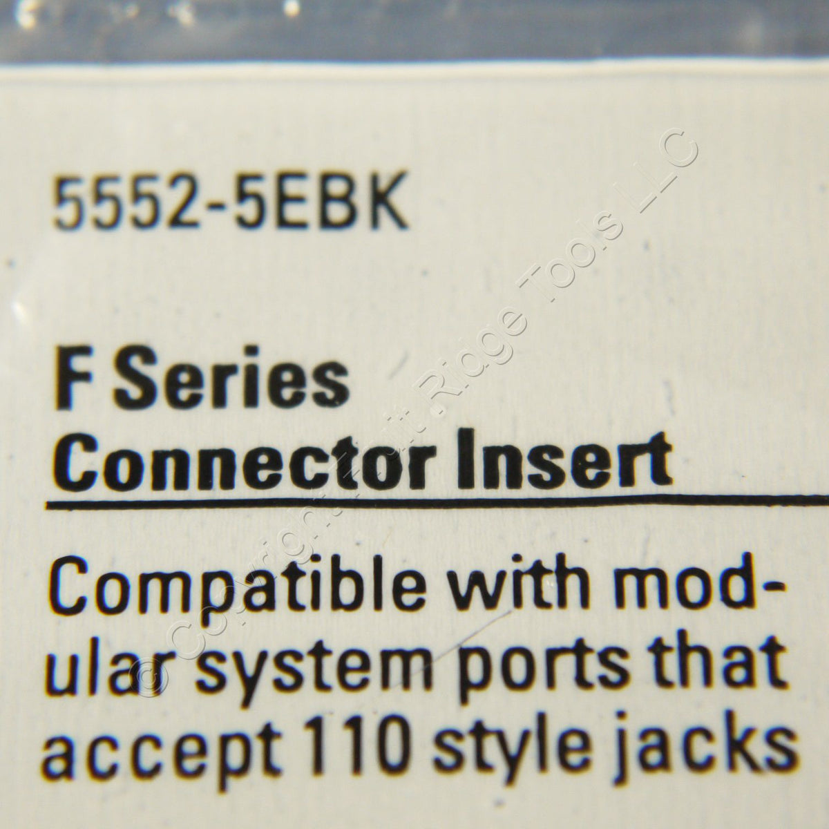 Cooper 5552-5EBK Black Modular TV Video Connector F-Type Coax Cable Jacks 10pk