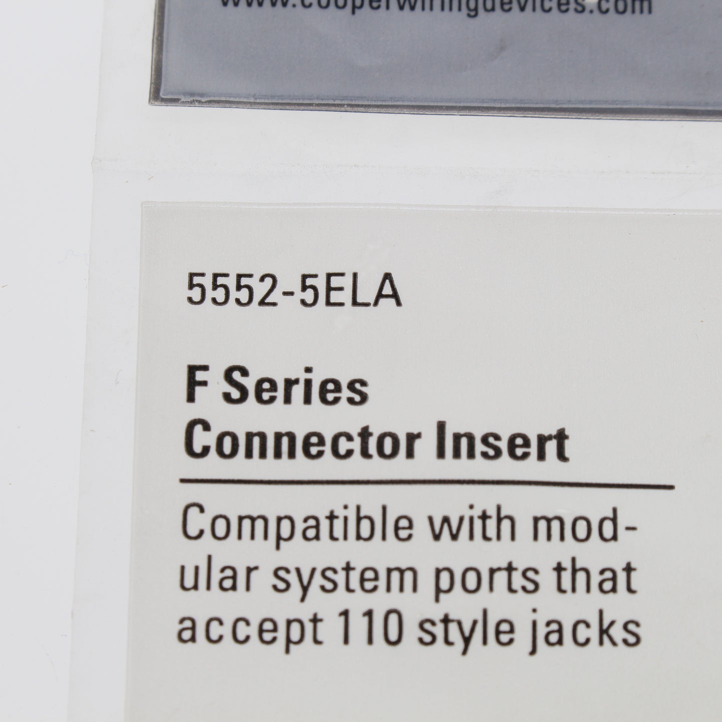 Cooper Lt Almond Modular TV Video Connector F-Type Coax Cable Jack RG6 5552-5ELA