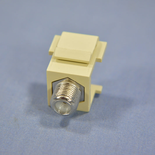 Cooper Ivory Modular TV Video Connector F-Type Coaxial Cable Jack RG6 5552-5EV