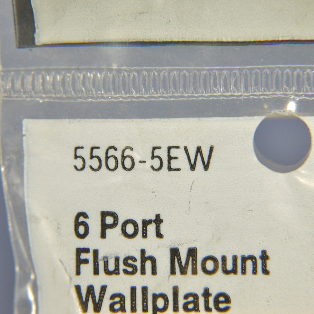Cooper 5566-5EW White 1-Gang Flush Moduar 6-Port Thermoplastic Nylon Wallplate