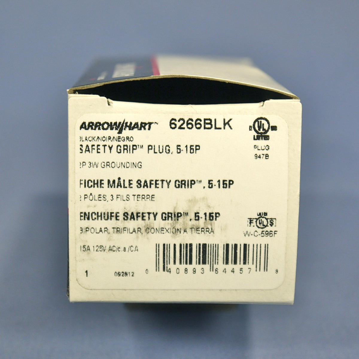 Cooper Studio All-Black Industrial Straight Blade Plug Nema 5-15P 15A 6266BLK