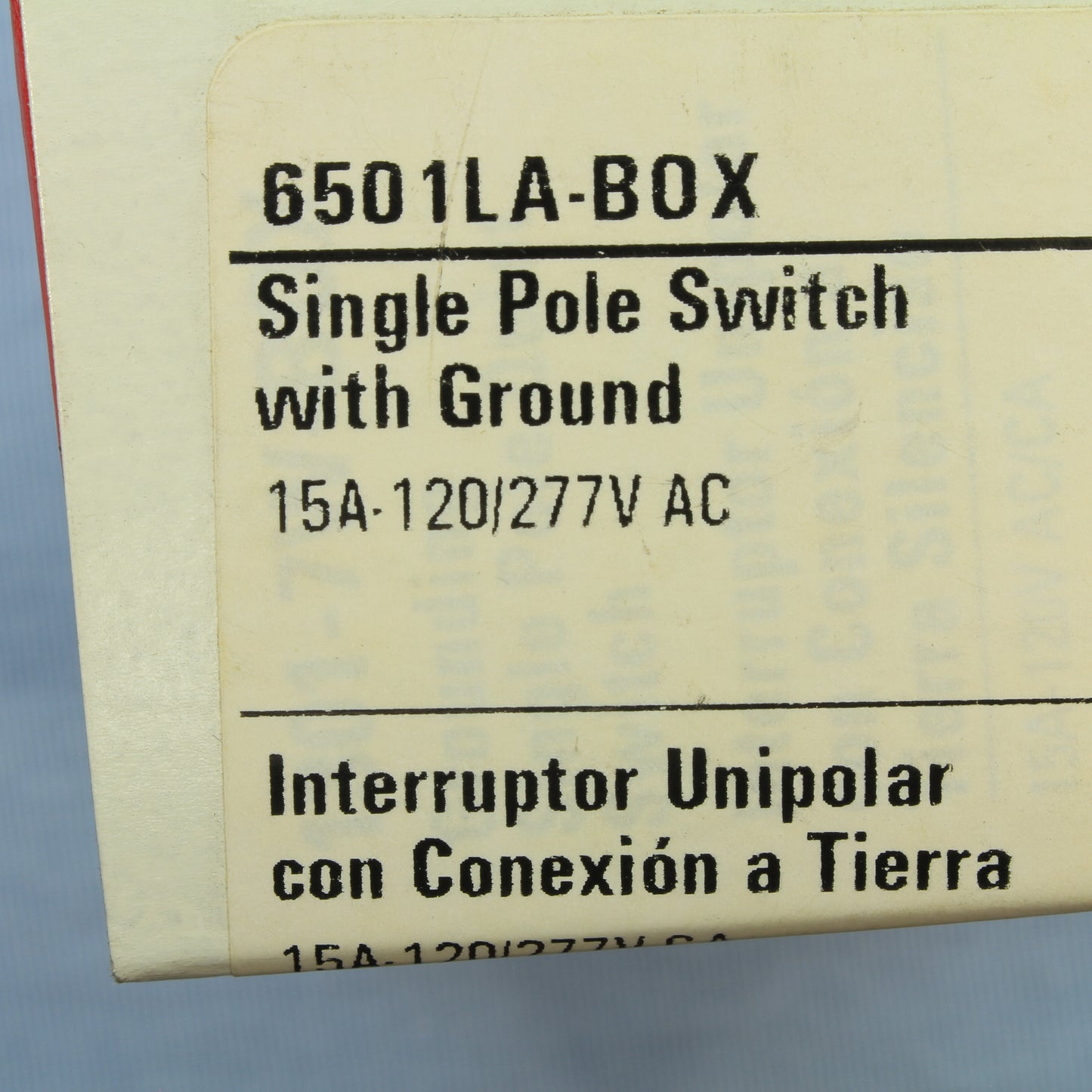 Cooper Light Almond On/Off Single Pole Decorator Rocker Light Switch 15A 6501LA
