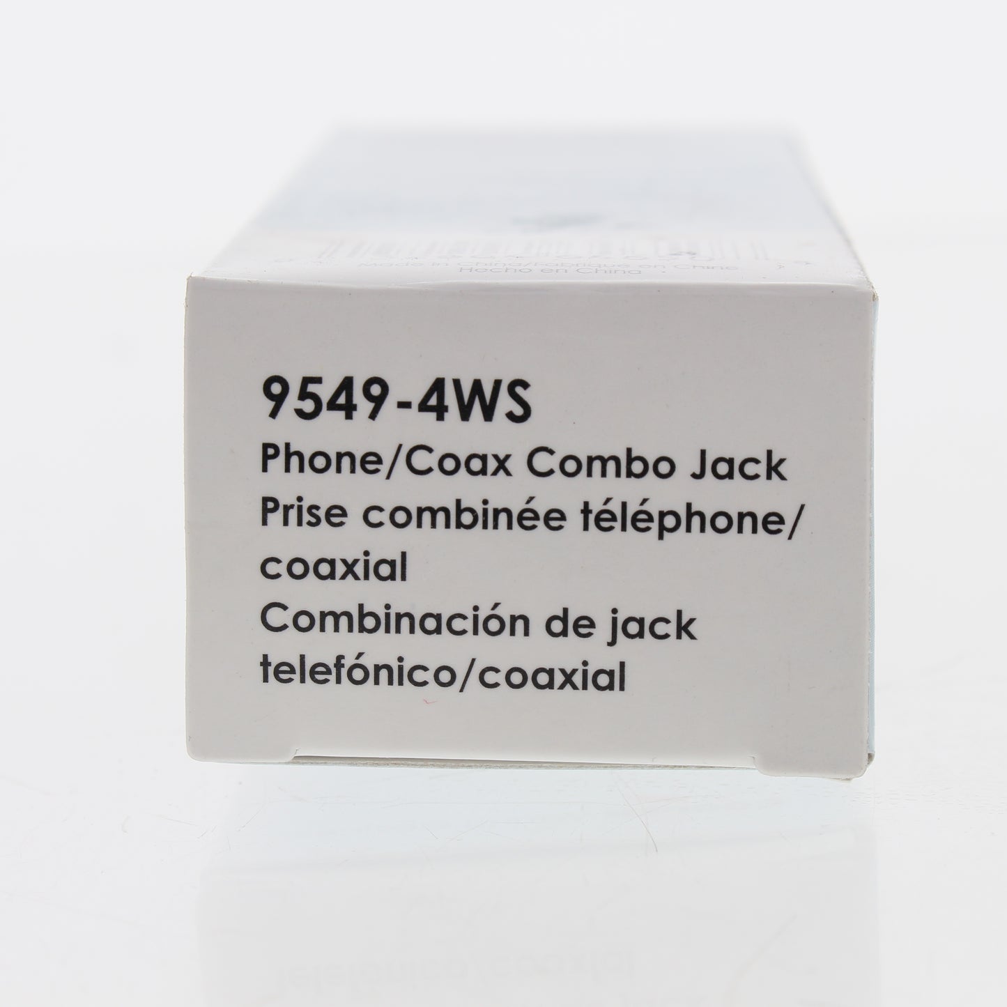 Cooper Aspire 9549-4WS White Satin (Pale Gray) Phone/Coaxial Cable Combo Jack