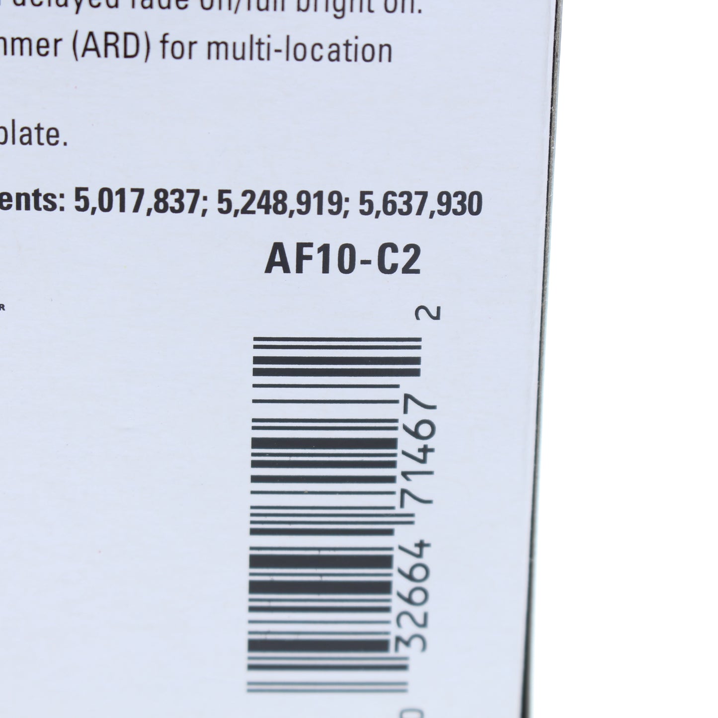Cooper AF10 White Ivory Lt Almond 1000VA Fluorescent Smart Master Dimmer Preset