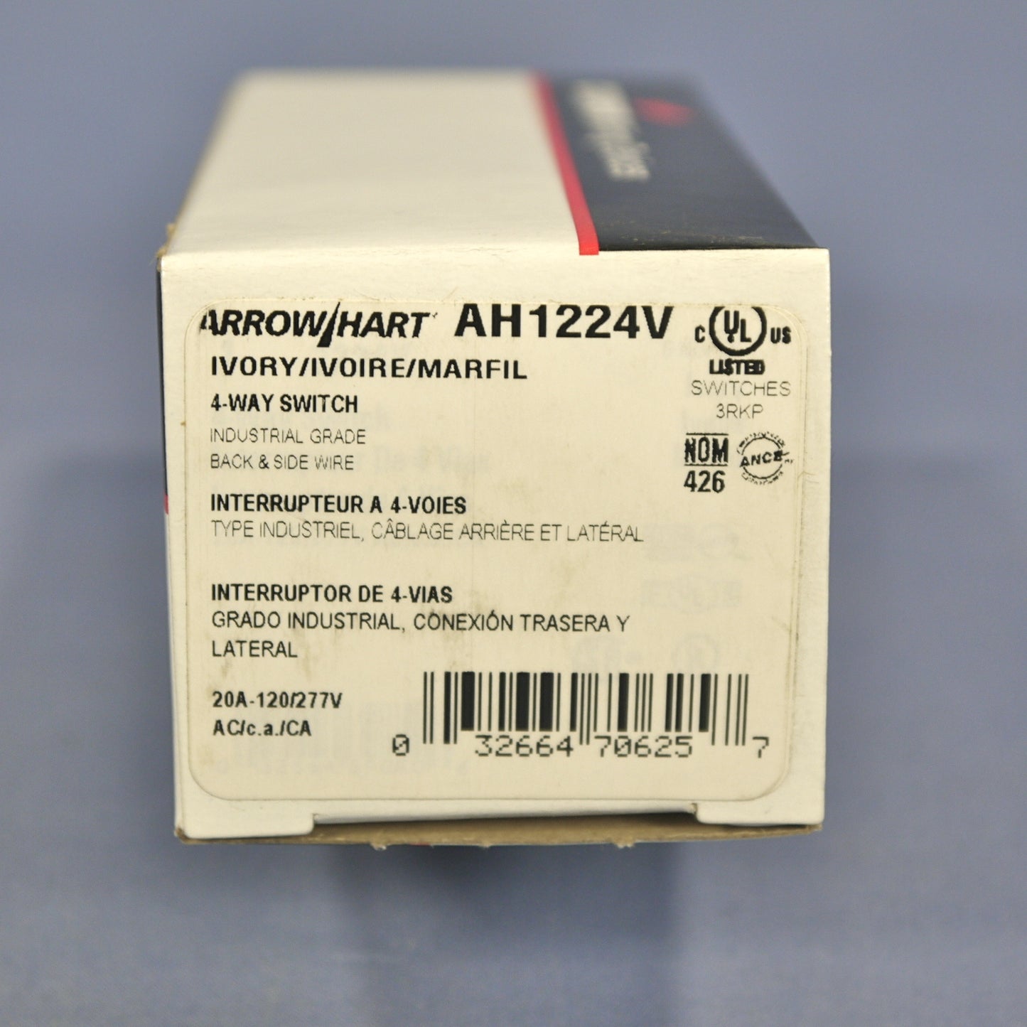 Arrow Hart AH1224V Ivory Cooper Industrial 4-Way Toggle Wall Light Switch 20A