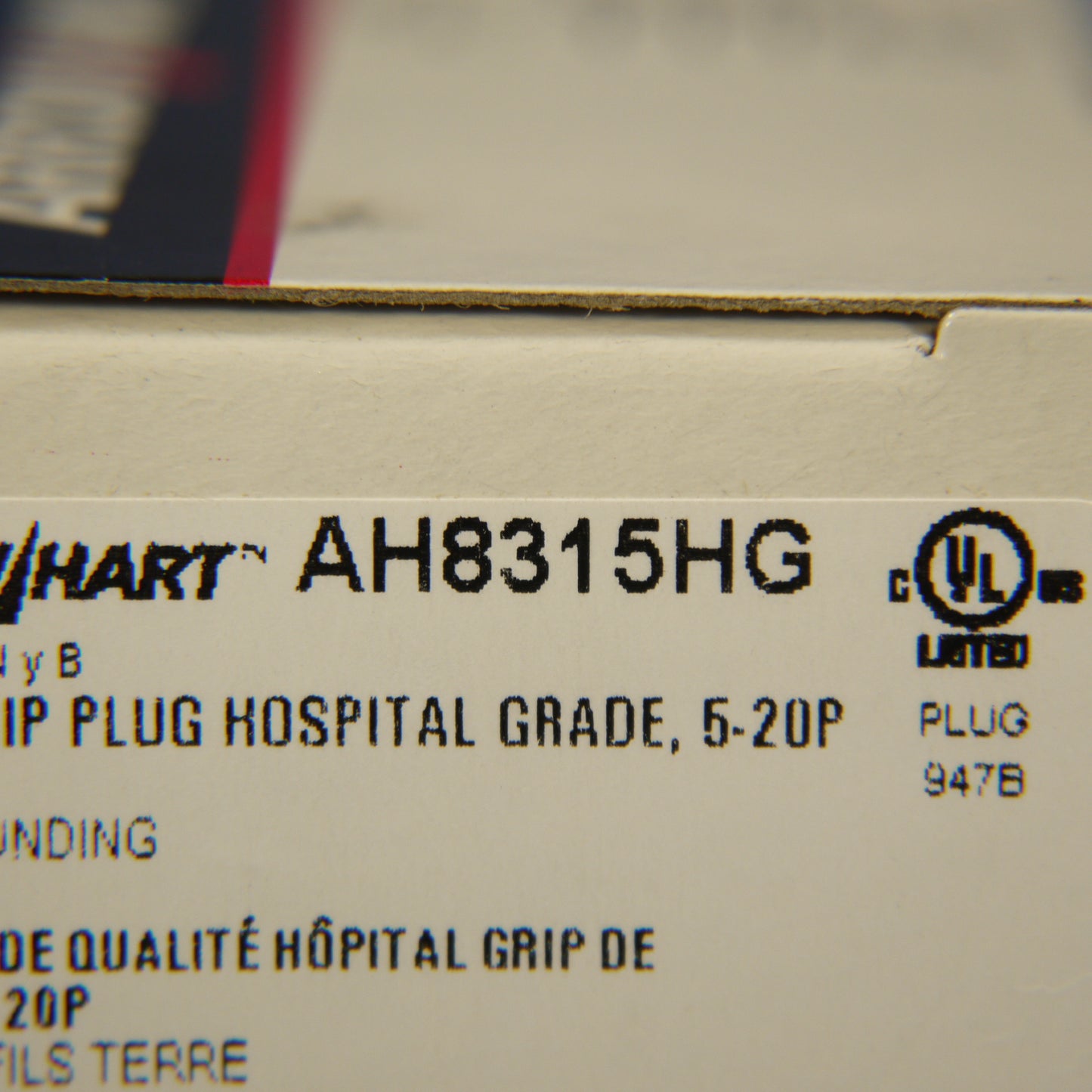 Cooper Hospital Grade Straight Blade Connector Plug Nema 5-20P 20A 125V AH8315HG