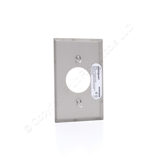 Cooper Antimicrobial Stainless Steel Receptacle Wallplate Single Outlet Cover