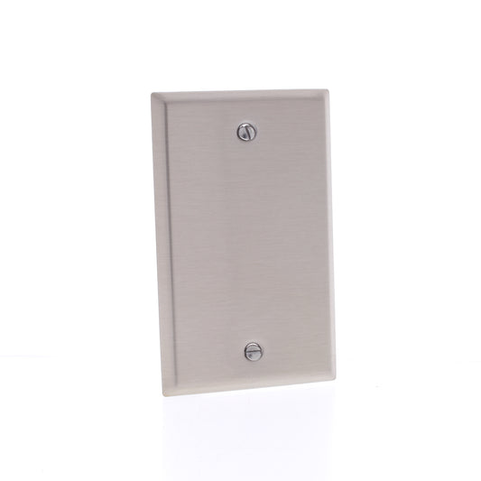 Cooper AH93151AM Stainless Steel 1-Gang Blank Cover Wallplate Antimicrobial 10pc