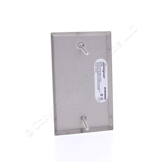 Cooper Antimicrobial 1-Gang Stainless Steel Blank Cover Wall Plate AH93151AM