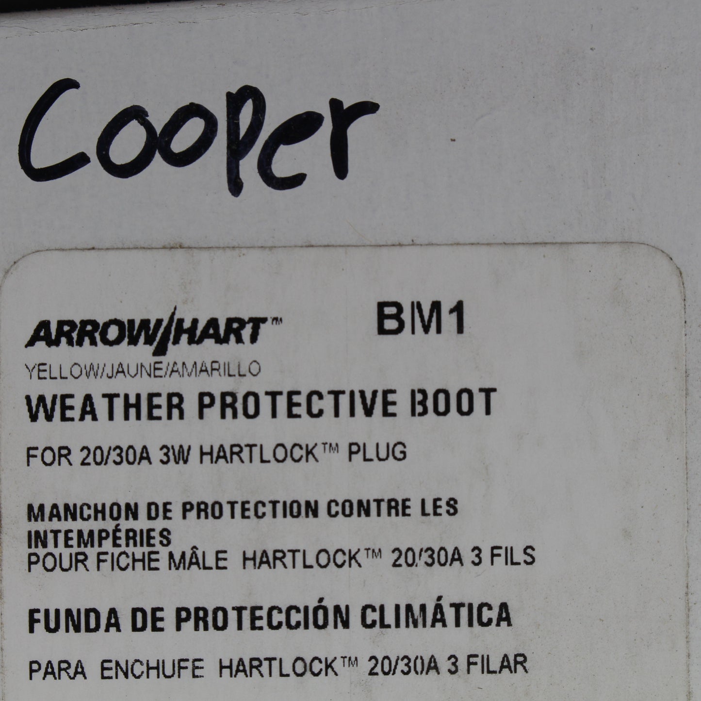 Cooper Industrial Weather Protective Boot For 20/30A 3W Hart Lock Plug BM1