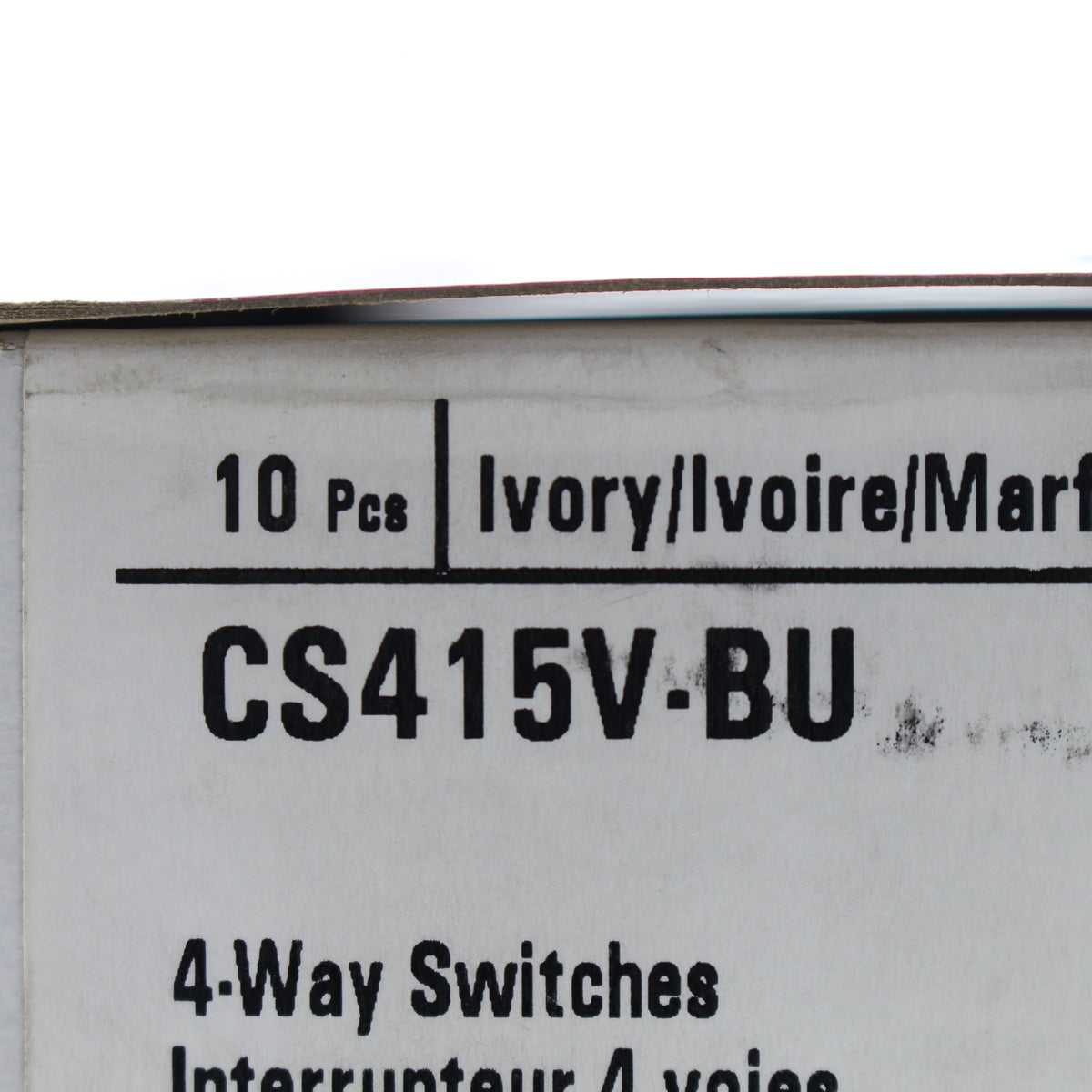 Cooper CS415V Ivory Commercial Toggle Wall Light Switch 4-Way 15A 120/277V 10pcs