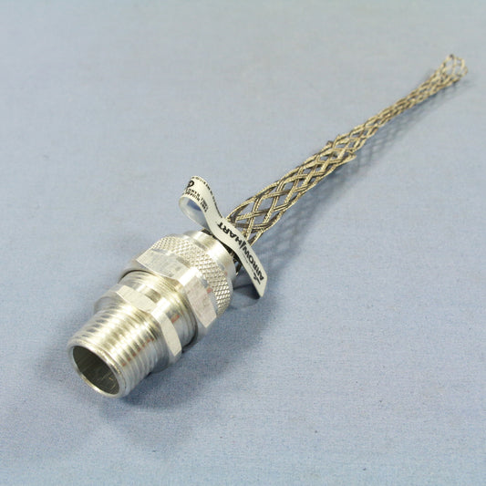 Cooper/Arrow Hart Male Strain Relief Cable Cord Grip 1/2" NPT .50-.625" DC100500