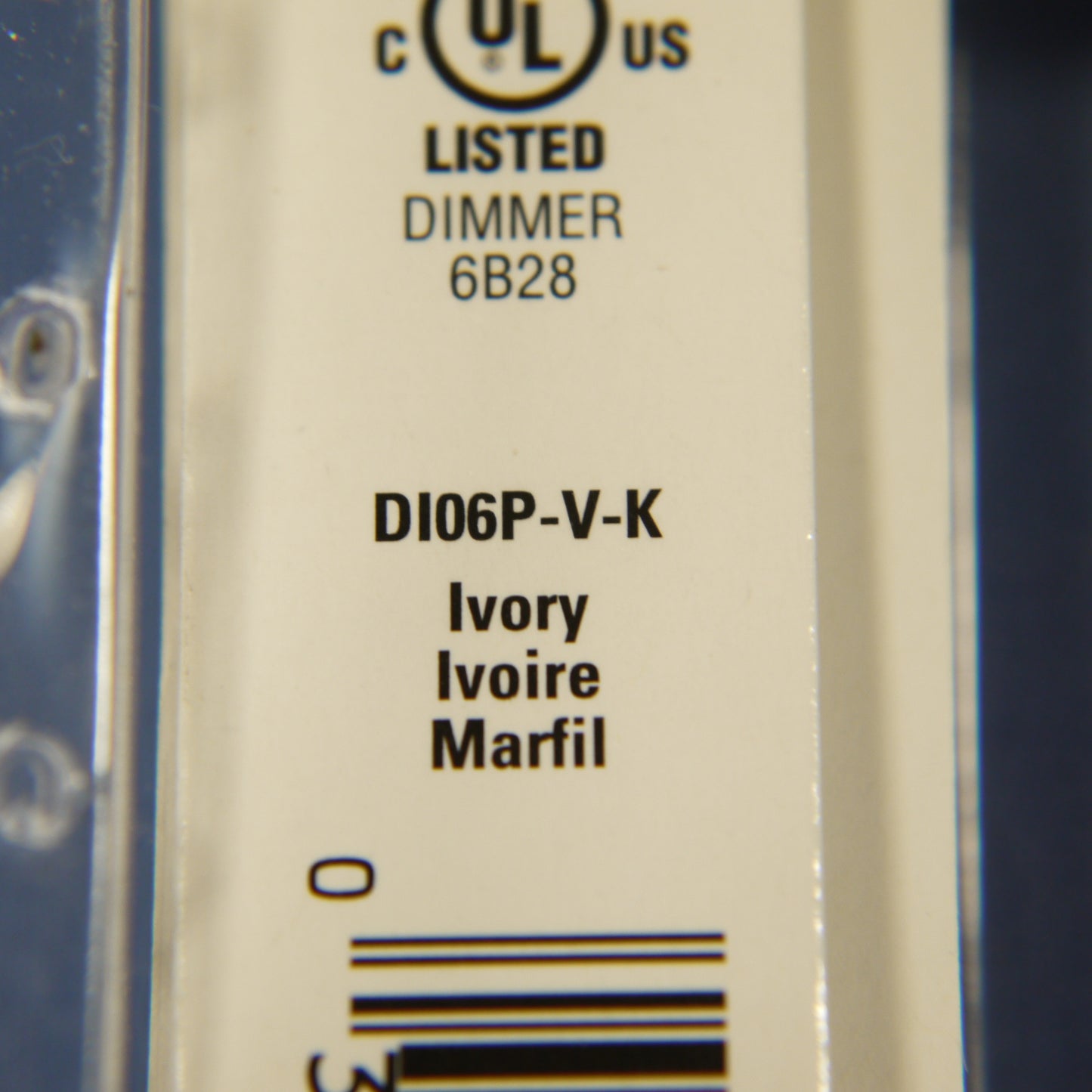 Cooper Ivory Single-Pole & Multi-Way Decorator Slide Dimmer 600W 120V DI06P-V-K