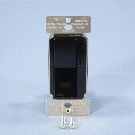 Cooper Black Single-Pole & Multi-Way Decorator Slide Dimmer 600W 120V DI06P-BK-K