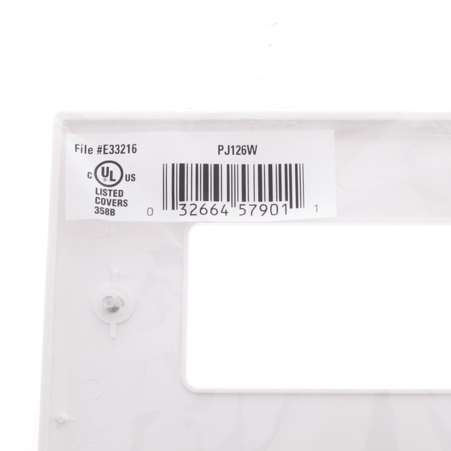Cooper PJ126W White 2-Gang White Toggle Switch GFCI Outlet Mid-Size Nylon Cover