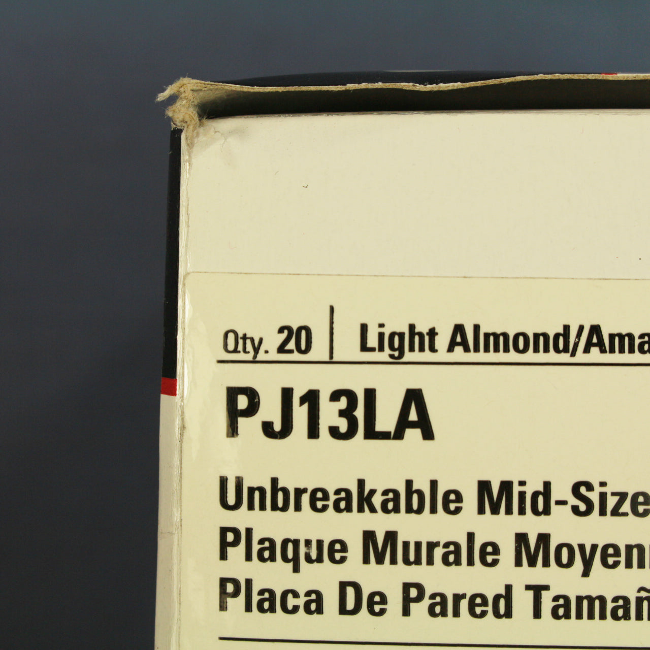 Cooper PJ13LA Lt Almond 1-Gang Blank Unbreakable Mid-Size Wallplate Cover 20pcs