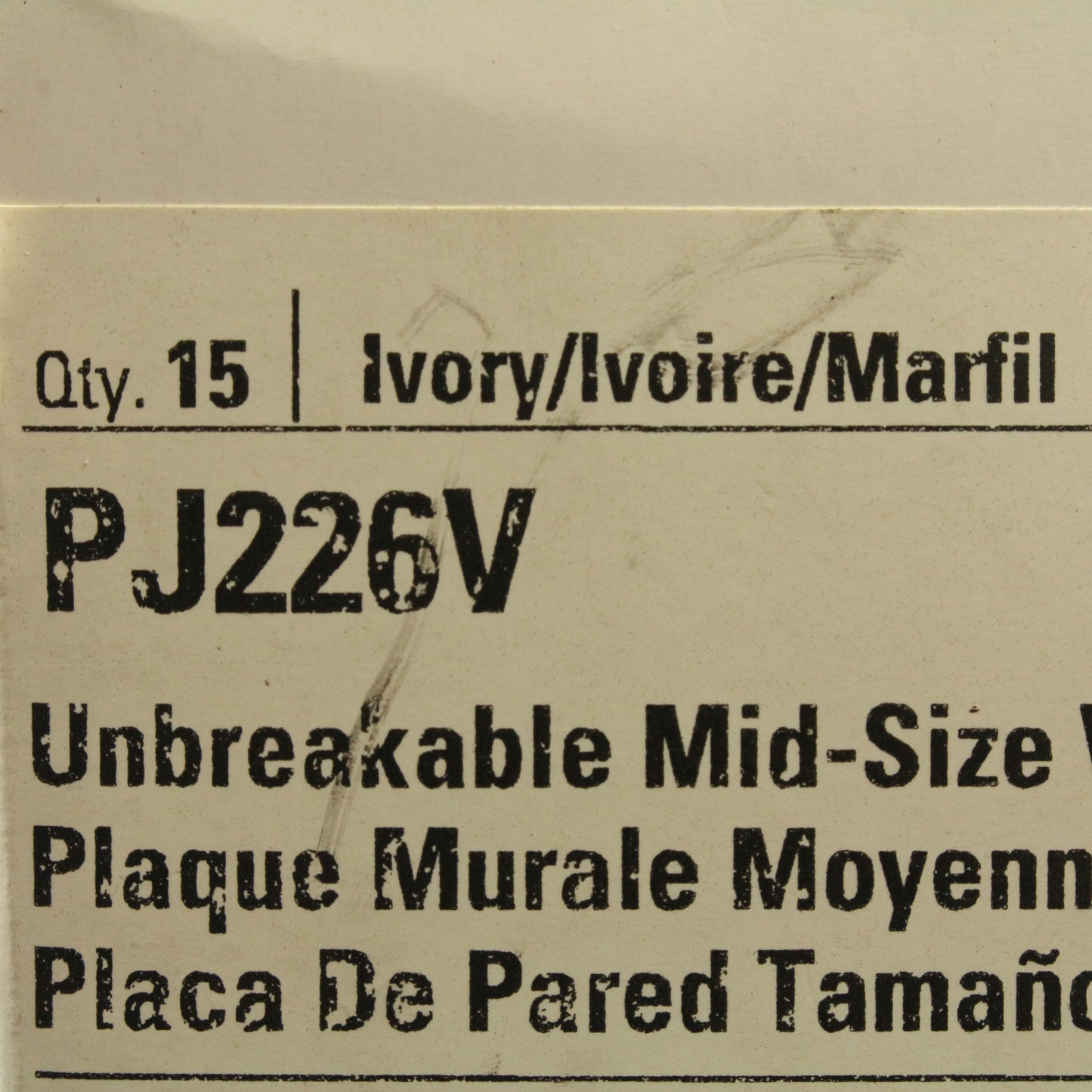 Cooper PJ226V Ivory Mid-Size 3-Gang Decorator GFCI Toggle Cover Plates 15-Pack