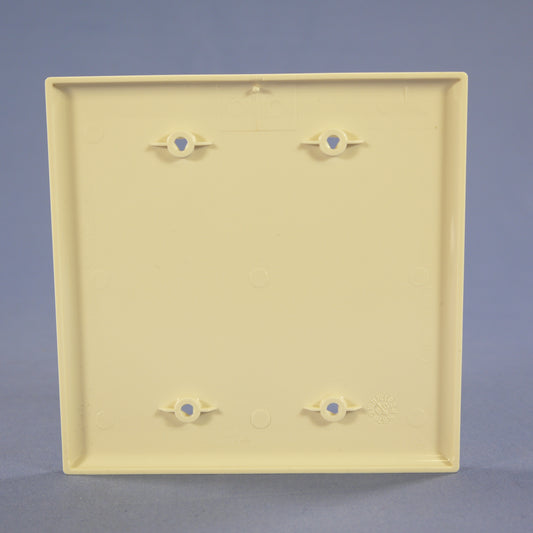 Cooper PJ23A Almond 2-Gang Blank Unbreakable Midsize Wallplate Cover Box Mount