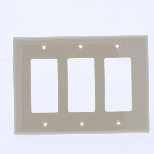 Cooper PJ263V Ivory 3-Gang Decorator GFCI Polycarbonate Mid-Size Wallplate 15pcs