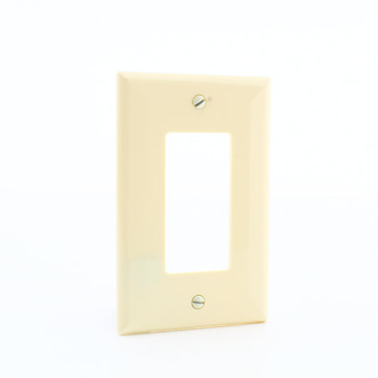 Cooper PJ26A Almond 1-Gang Decorator GFCI Nylon Mid-Size Wallplate Cover 40-pack