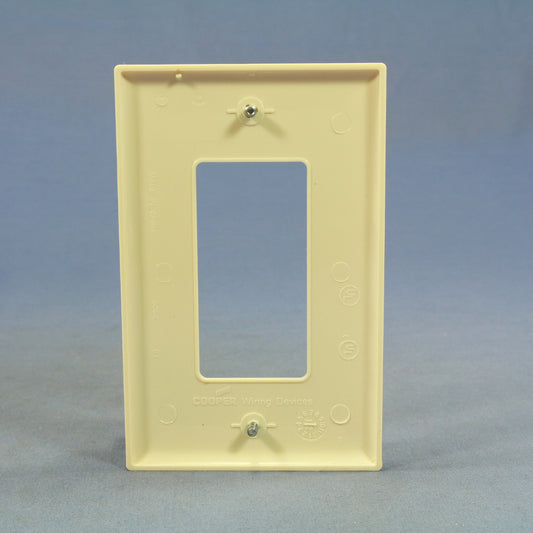 Cooper PJ26A Almond 1-Gang Decorator GFCI Unbreakable Mid-Size Wallplate Cover