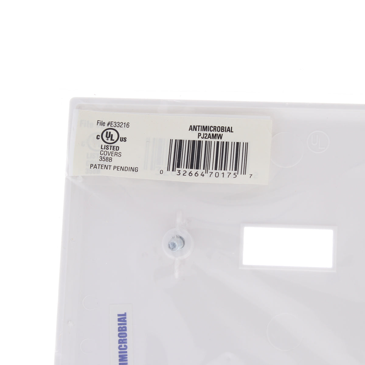Cooper PJ2AMW White 2-Gang Toggle Switch Unbreakable Nylon Mid-Size Wallplate