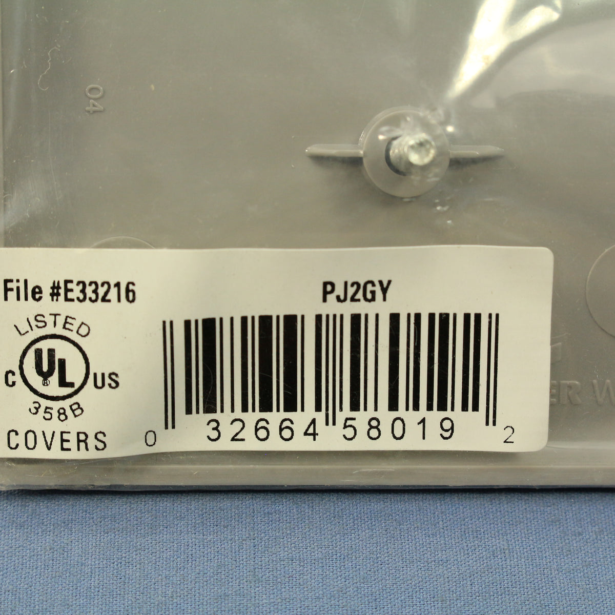 Cooper PJ2GY Gray 2-Gang Toggle Switch Unbreakable Mid-Size Wallplate Cover