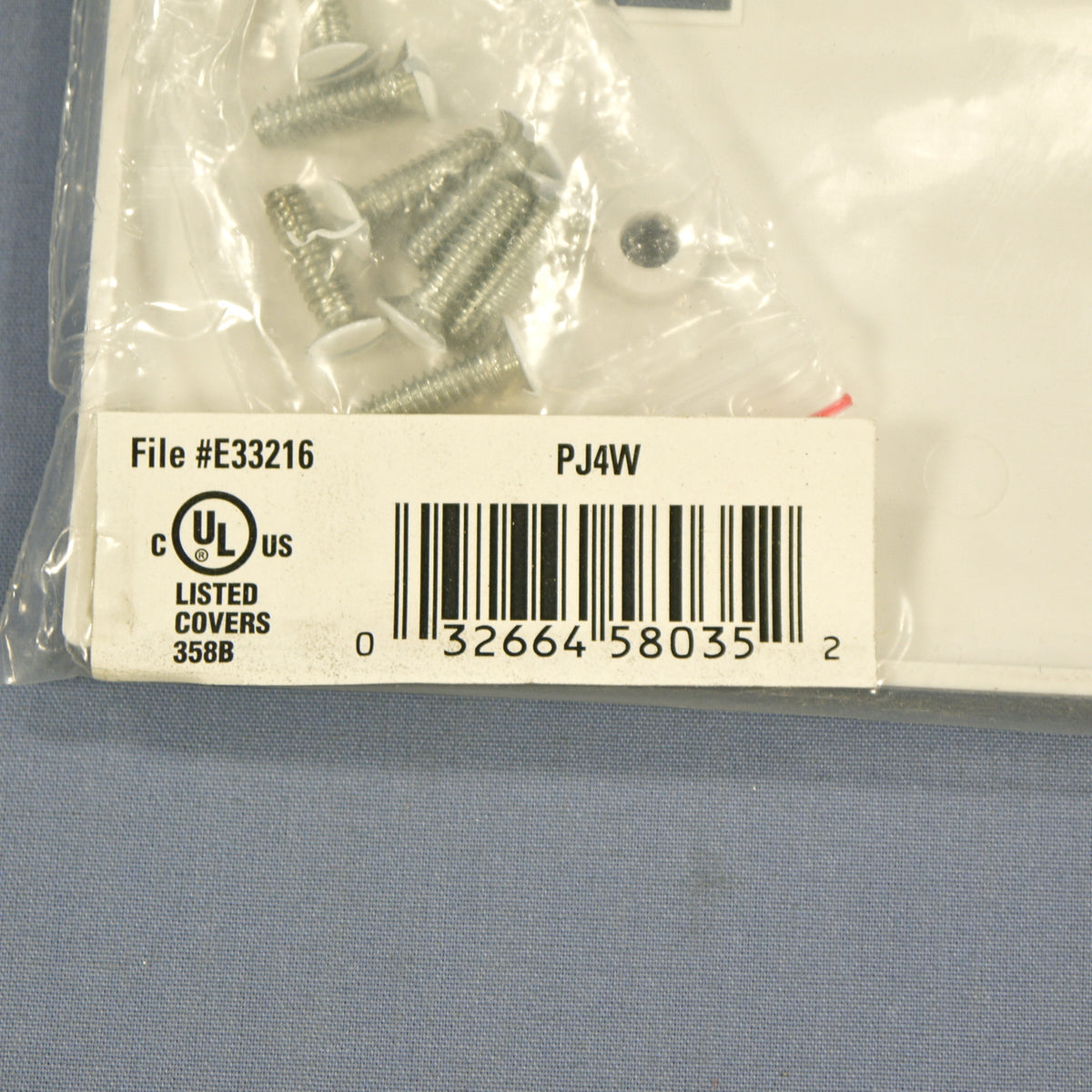 Cooper PJ4W White 4-Gang Toggle Switch Unbreakable Mid-Size Wallplate Cover