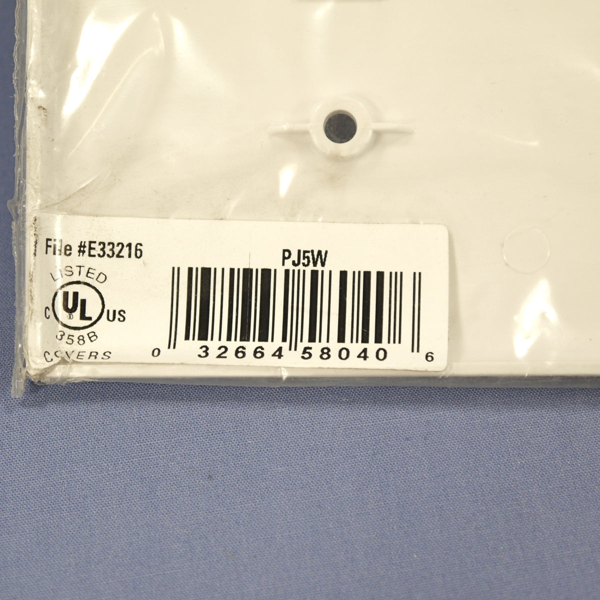 Cooper PJ5W White 5-Gang Unbreakable Toggle Switch Nylon Wallplate Midsize Cover