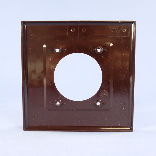 Cooper PJ703B Brown 2-Gang 2.15" Single Outlet Unbreakable Midsize Wallplate
