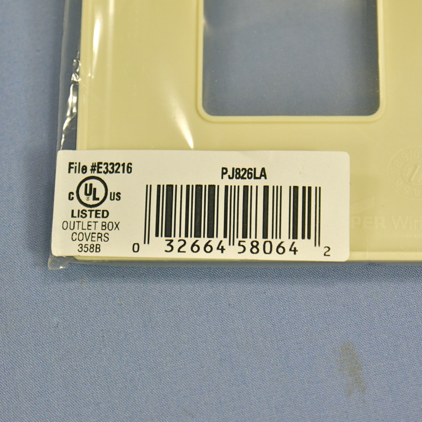 Cooper PJ826LA Light Almond 2-Gang Outlet Decorator Switch GFCI Nylon Wallplate