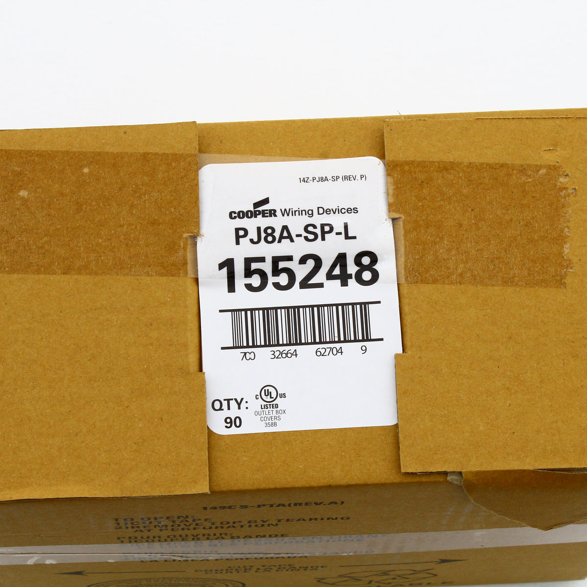 Cooper PJ8A Almond Mid-size 1-Gang Receptacle Wallplate Outlet Nylon Cover 90pcs