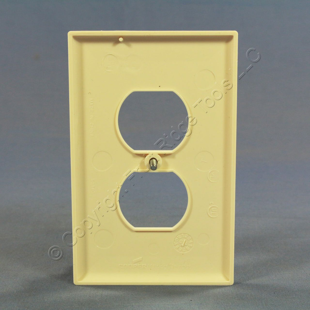 Cooper PJ8A Almond 1-Gang Duplex Unbreakable Nylon Mid-Size Wallplate Cover 10pc