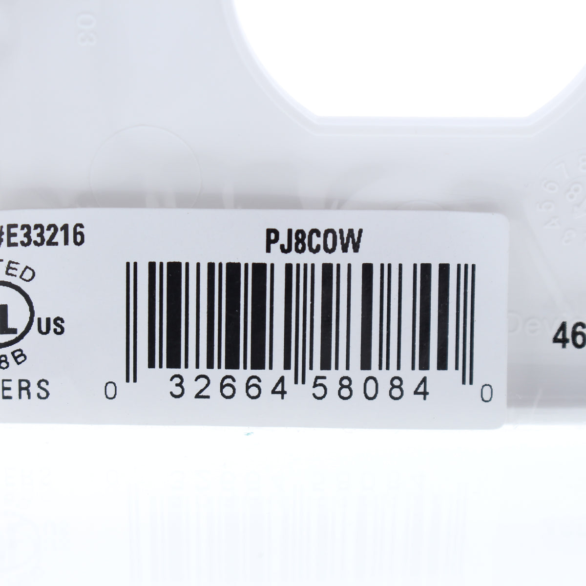 Cooper PJ8COW White 1-Gang Outlet Unbreakable Midway Wallplate Computer Only