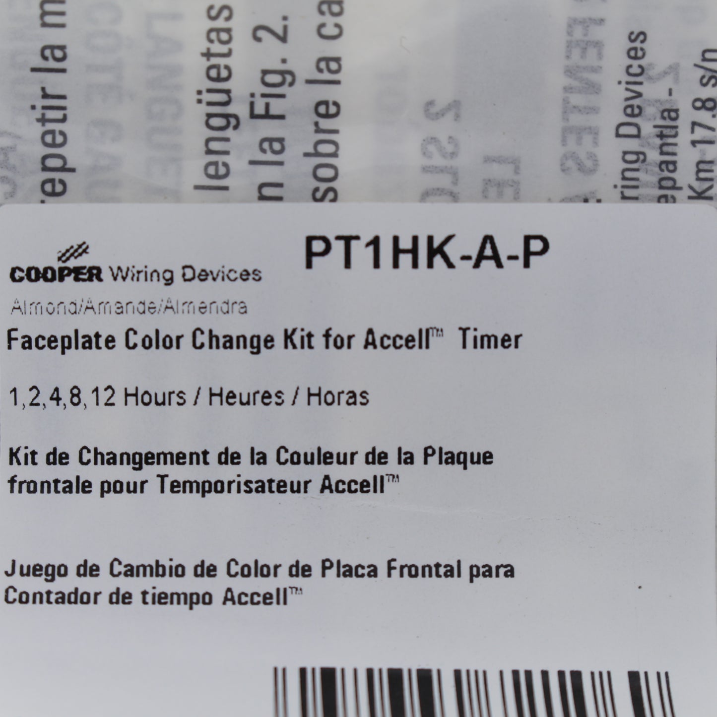 Cooper Accell Almond Color Change Kit for 1,2,4,8,12 Hour Timer PT1HK-A-P