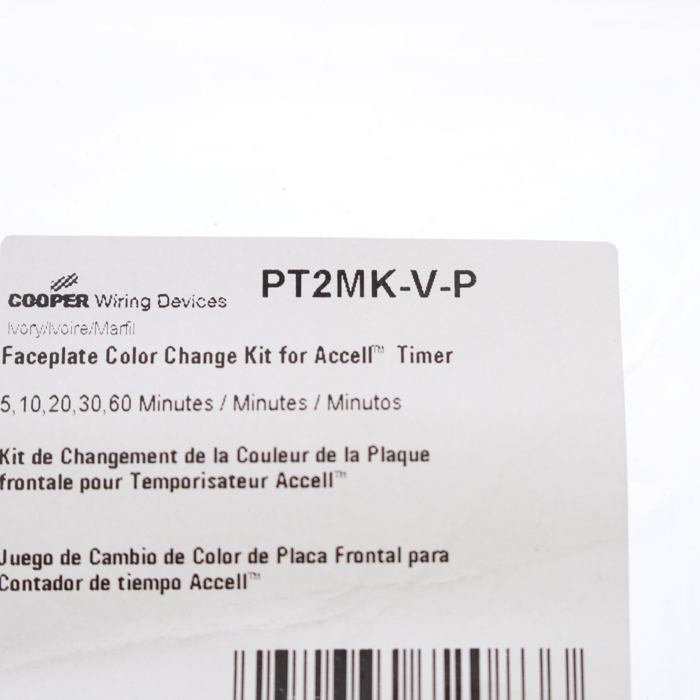 Cooper Accell Ivory Color Change Kit For 5,10,20,30,60 Minute Timer PT2MK-V-P