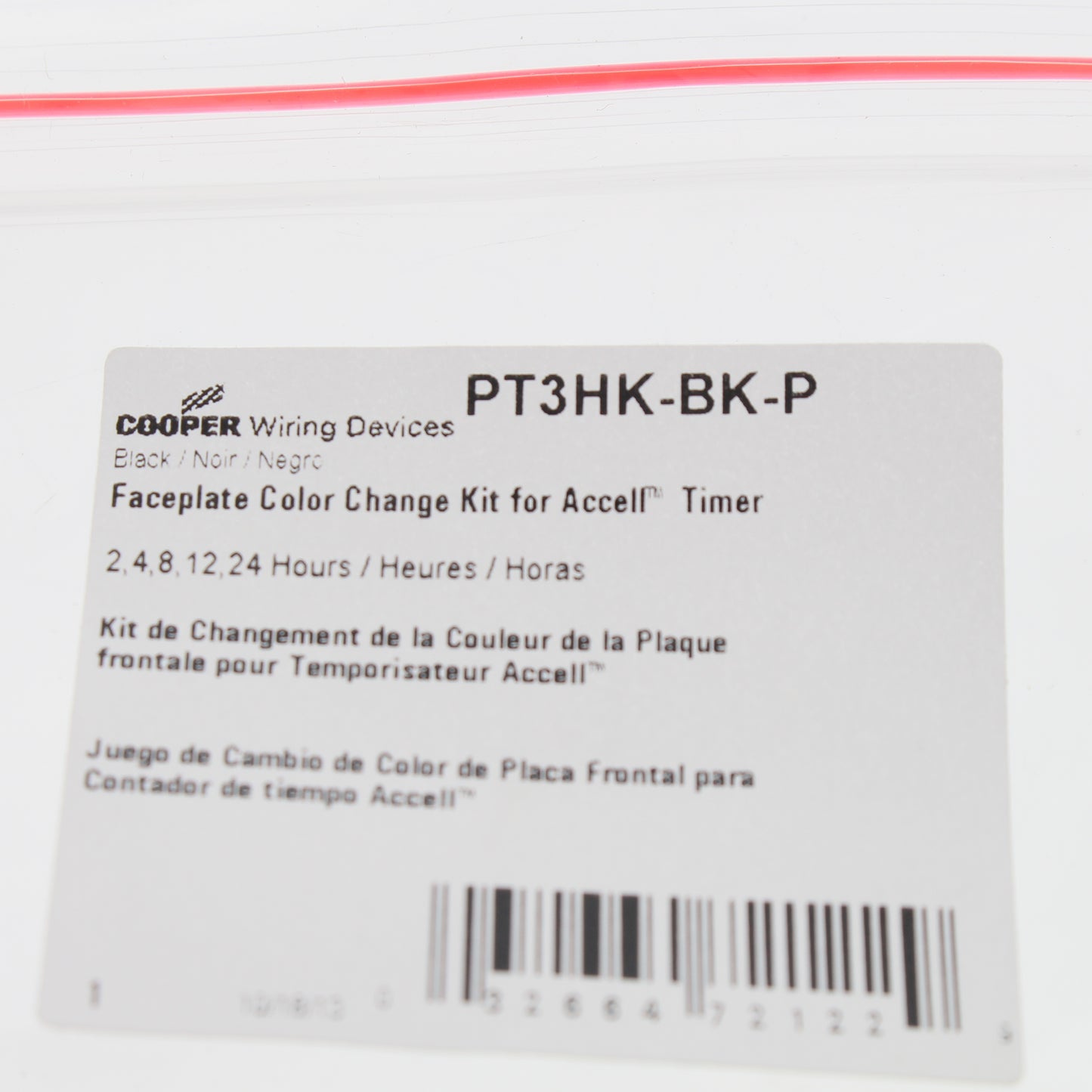 Cooper Accell Black Color Change Kit For 2,4,8,12,24 Hour Timer PT3HK-BK-P