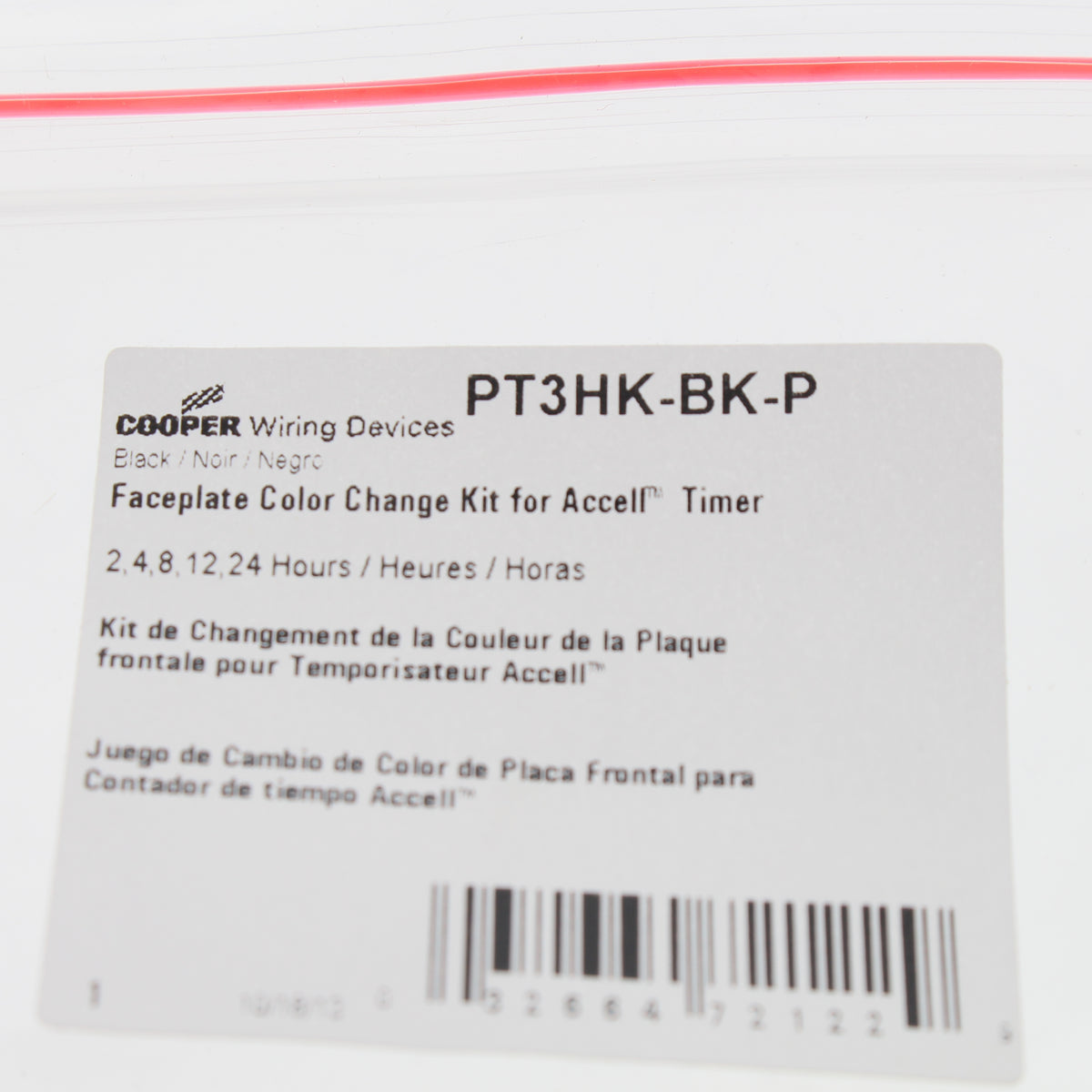 Cooper Accell Black Color Change Kit For 2,4,8,12,24 Hour Timer PT3HK-BK-P