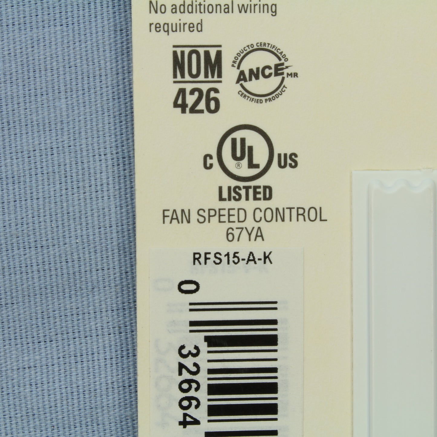 Cooper RFS15-A-K Almond Ceiling Fan Control 3-Speed Rotary Switch 1.5A 120V