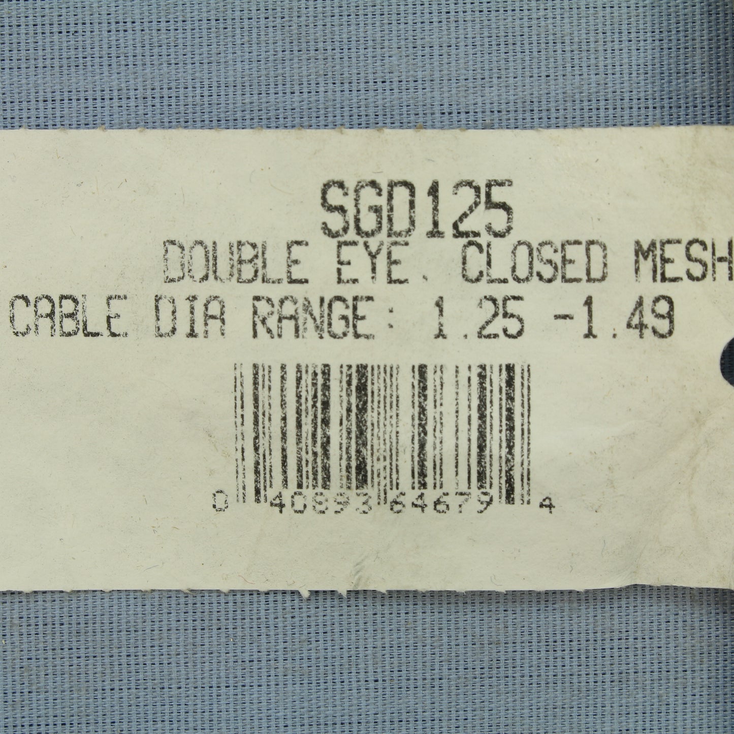 Cooper Closed Mesh Double Eye Support Grip 1.25-1.49" Cable 5" Bale Nobox SGD125
