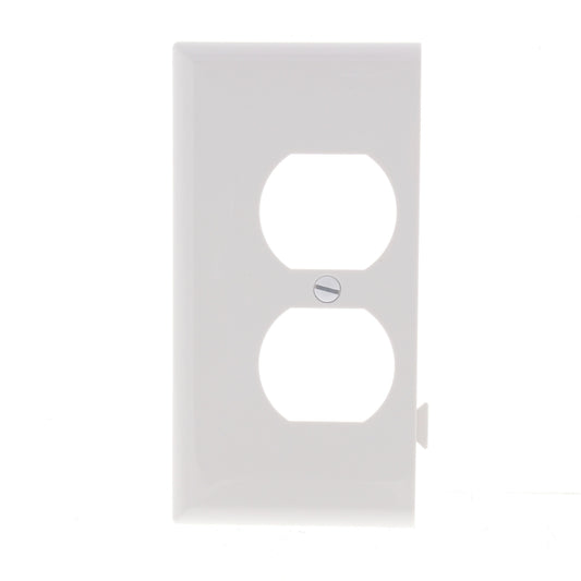 Cooper STE8W White 1-Gang Duplex Outlet Unbreakable Mid-Size Wallplate Cover 5pc